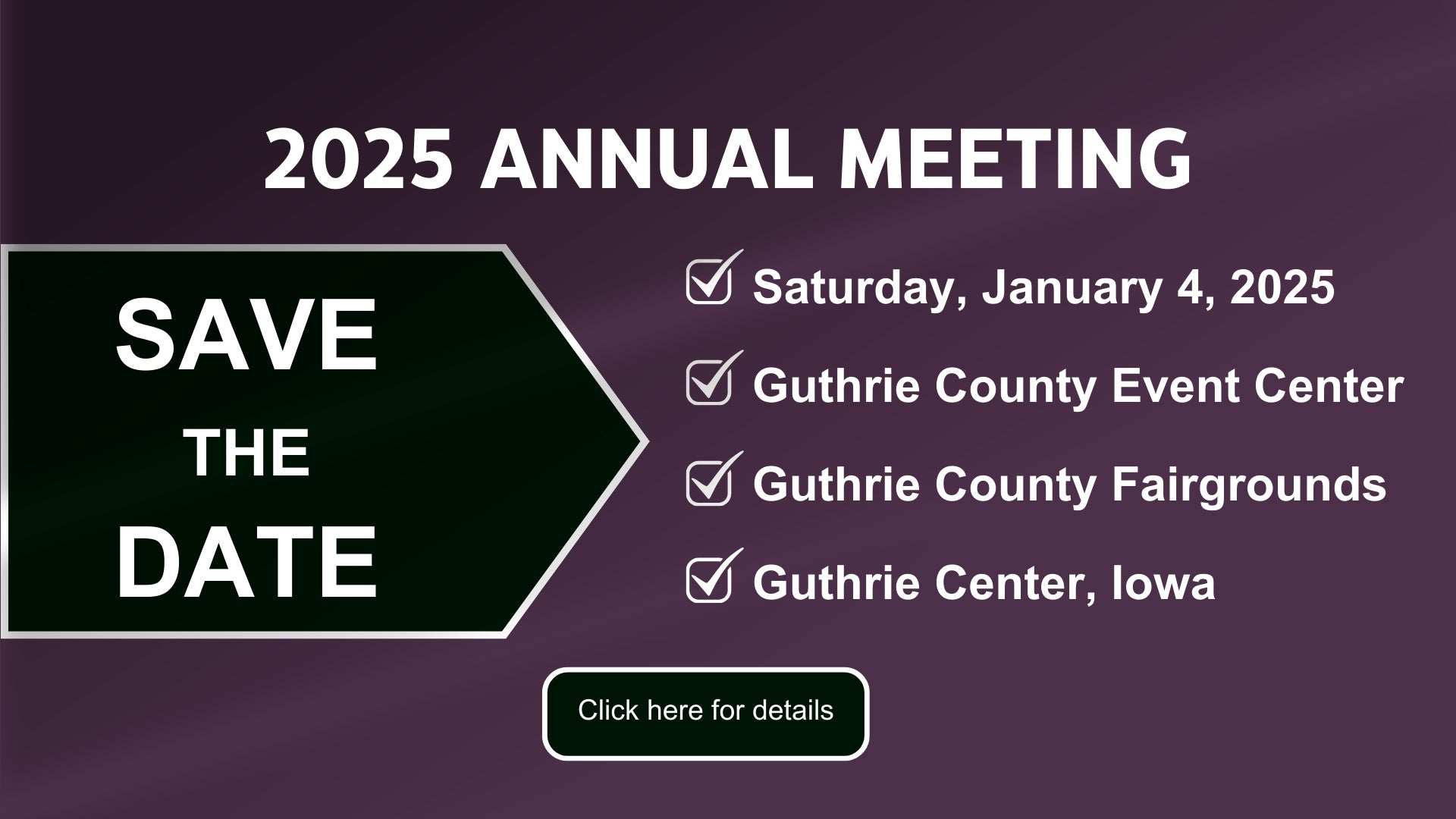 Save the Date Annual meeting