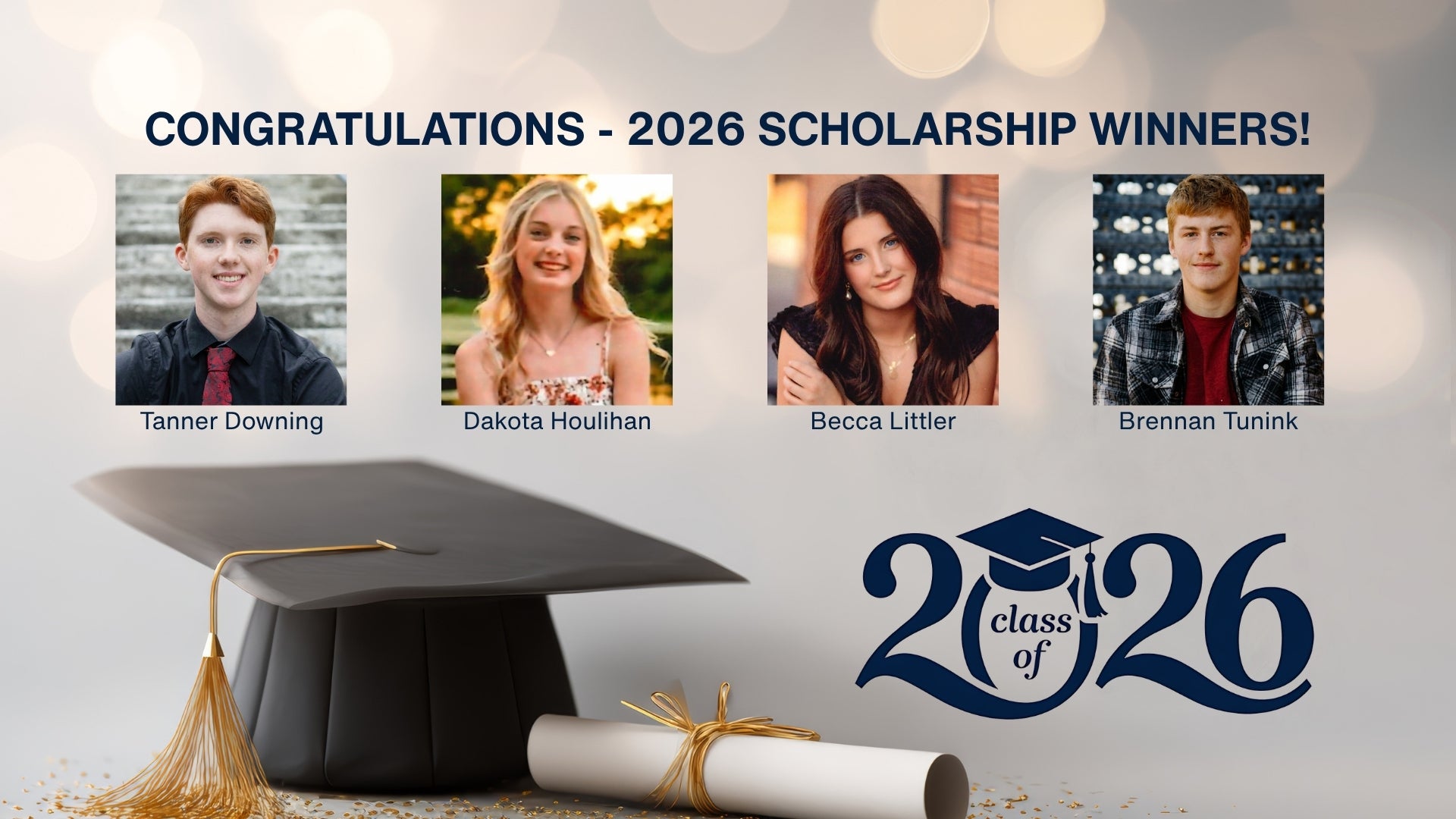 Scholarship winner graphic - linking to news article