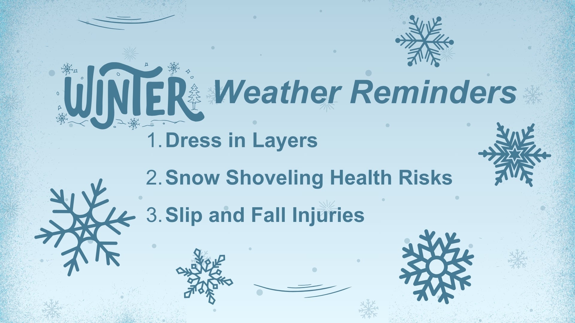 winter weather reminders