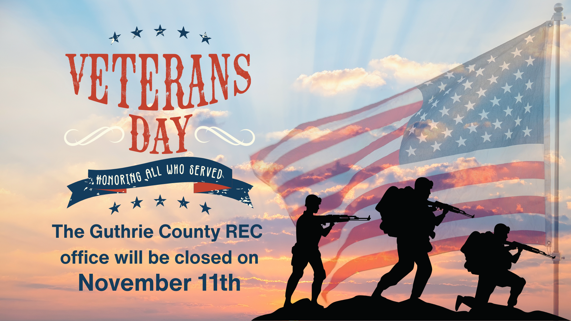 Guthrie County REC office closed November 11