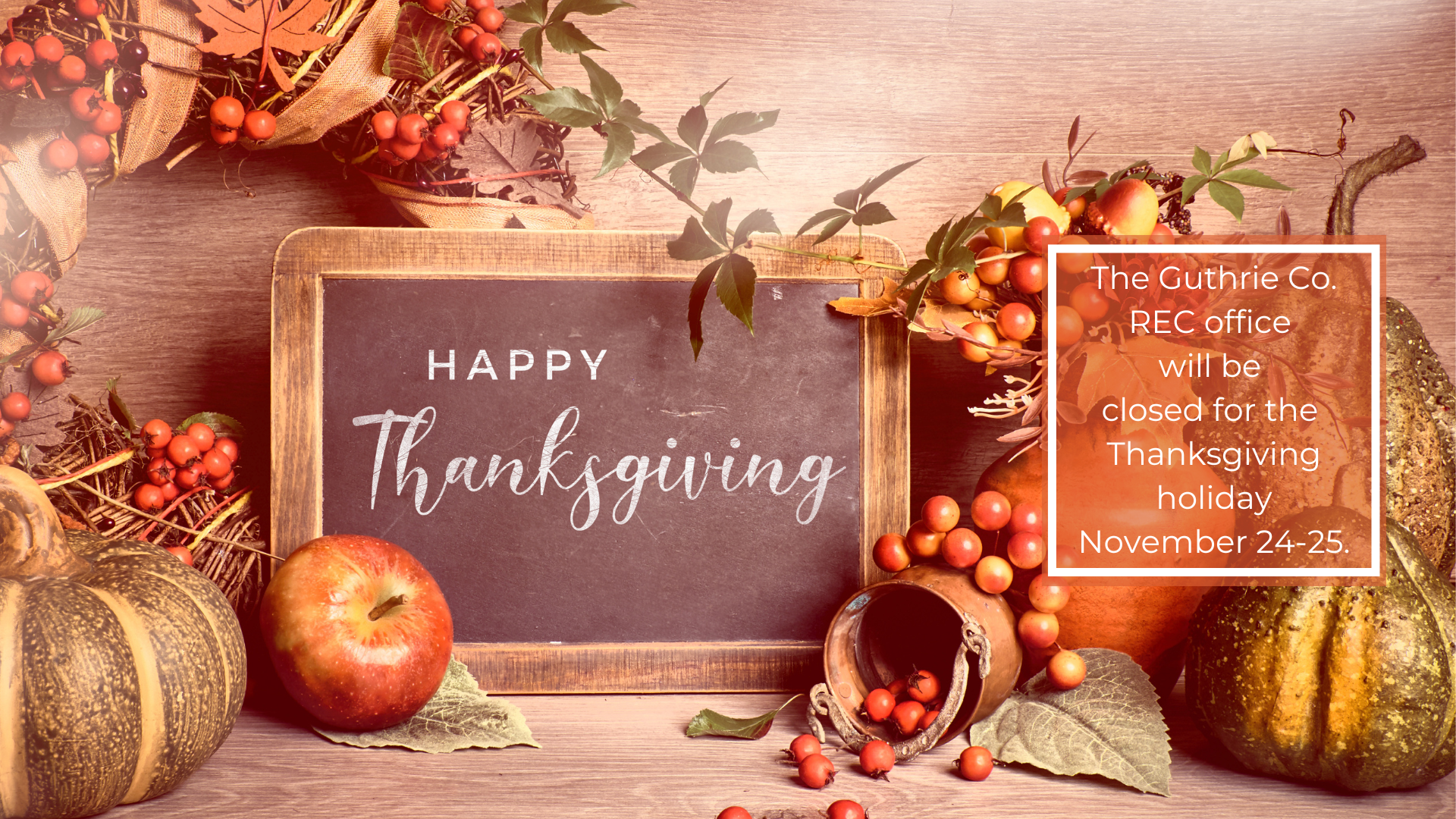 Thanksgiving holiday office closed